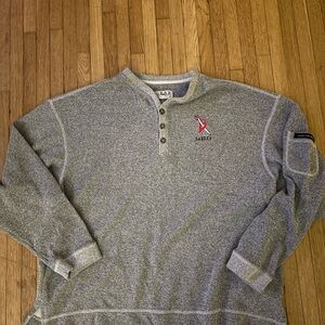 🔥 Vintage 90’s Buffalo Sabres Gear For Sports Gray Crewneck Sweater 3 button LG